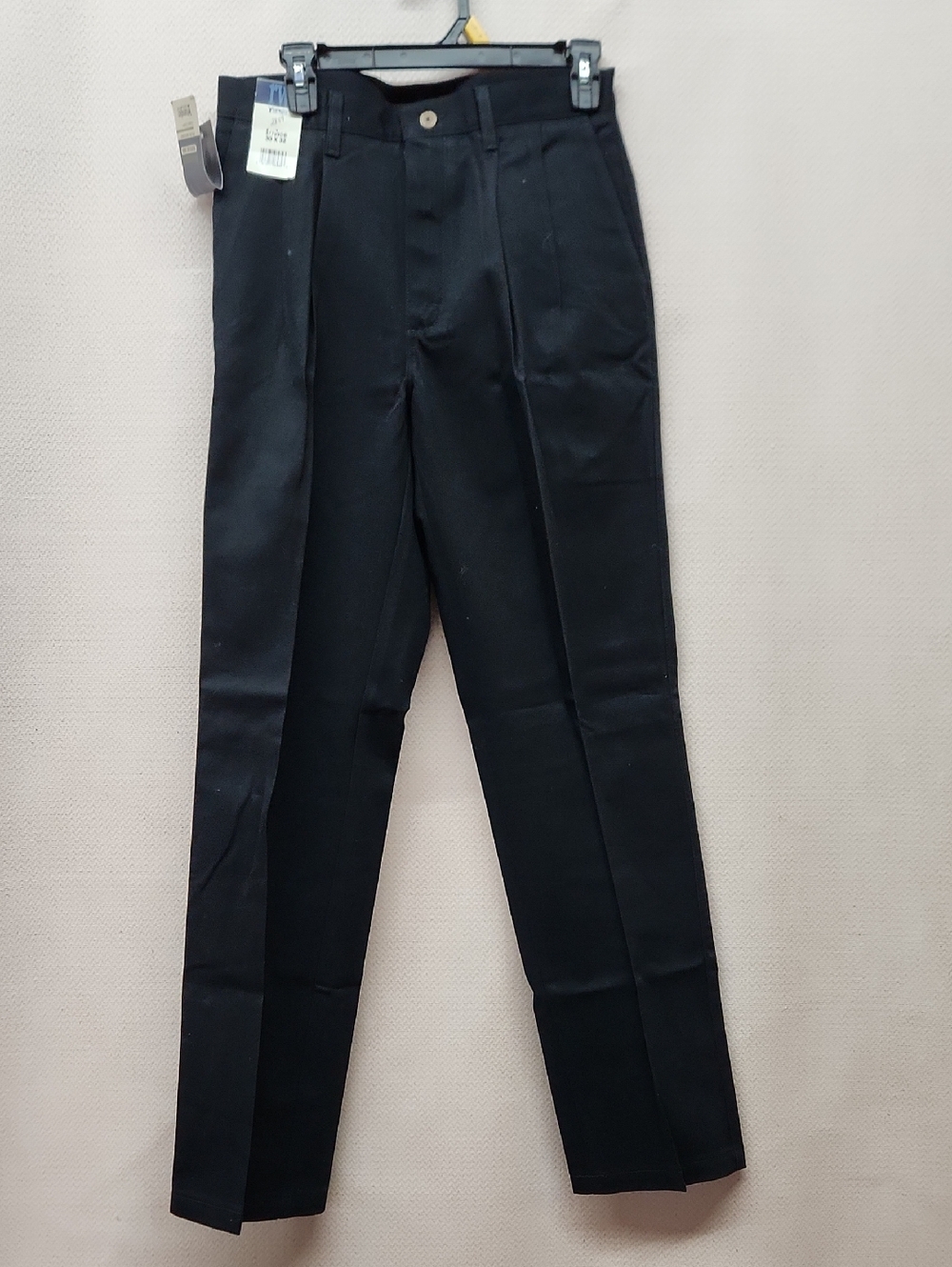 Men's Black Dress Pants - Classic Pleated Front